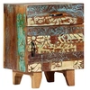 Image de Table de Chevet Sculptée à la Main Bois de Récupération Table de Nuit Armoire Bout de Canapé Rangement Chambre à Coucher Salon Maison