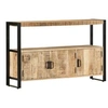 Image de Armoire Latérale Table de Chevet Bout de Canapé Rangement Chambre à Coucher Salon Salle de Séjour Maison Bois de Manguier Solide