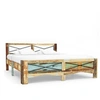 Image de Lit 165 x 206 x 76 cm en bois pour 2 personnes de couleur