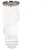 Image de Plafonnier avec Perles de Cristal Spirale Lustre Lampe Suspendue Eclairage Luminaire Salon Bureau Salle à Manger 281577