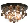 Image de Plafonnier avec Perles Fumées Rond Lustre Lampe Suspendue Eclairage Luminaire Salon Salle à Manger Chambre Maison 281581