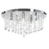 Image de Plafonnier avec perles de cristal Argenté Rond 4 ampoules G9
