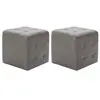 Image de 2 pcs Tables de chevet Gris 30x30x30 cm Similicuir