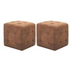 Image de Tables de chevet 2 pcs Marron 30x30x30 cm Similicuir daim249014