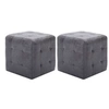 Image de 2 pcs Tables de chevet Gris 30x30x30 cm Similicuir daim