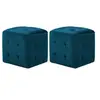 Image de 2 pcs Tables de chevet Bleu 30x30x30 cm Tissu velours