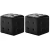 Image de 2 pcs Tables de chevet Noir 30x30x30 cm Tissu velours