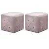 Image de Tables de chevet 2 pcs Rose 30x30x30 cm Tissu velours