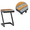 Image de Table basse 30x30x50 cm Bois de teck massif et polyrésine