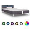 Image de Cadre de lit avec LED sans matelas gris similicuir 90x200 cm