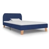 Image de Cadre de lit sans matelas bleu tissu 90x200 cm