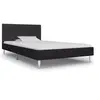 Image de Cadre de lit sans matelas noir tissu 90x200 cm