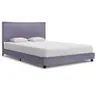 Image de Cadre de lit sans matelas gris clair tissu 140x200 cm
