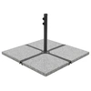 Image de Plaques de poids de parasol 4 pcs Granit Gris Carré 100 kg