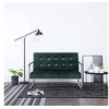 Image de Canapé 2 places avec accoudoirs Vert foncé Chrome et velours