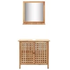 Image de Armoire pour lavabo avec miroir Bois de noyer massif