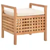 Image de Banc de rangement 49x48x49 cm Bois de noyer massif