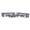 Image de Ensembles de bancs. canapes et tables de jardin 6 pieces bois gris 66 x 60 x 55 cm 6 personnes