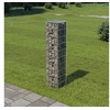 Image de Mur à gabion avec couvercles Acier galvanisé 20x20x100 cm