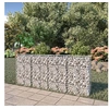 Image de Mur à gabion avec couvercles Acier galvanisé 200 x 20 x 85 cm