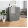 Image de Buffet Gris brillant 60x35x80 cm Bois d ingénierie