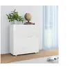 Image de Buffet Blanc brillant 71 x 35 x 80 cm Bois d ingénierie