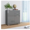 Image de Buffet Gris brillant 71x35x80 cm Bois d'ingénierie283717