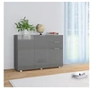 Image de Buffet Gris brillant 107x35x80,5 cm