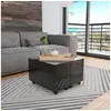 Image de Salontafel 60x60x35 cm bewerkt hout hoogglans zwart283722