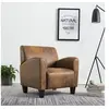 Image de Fauteuil marron similicuir daim