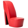 Image de Chaise H. 85.5 cm non pliable en plastique interieur rouge