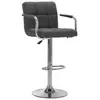 Image de Chaise de bar interieur non pliable H. 92 cm en plastique gris