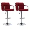 Image de Lot de 2 chaise de bar interieur non pliable H. 112 cm en acier rouge