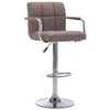 Image de Lot de 2 chaise de bar interieur non pliable en plastique H. 92 cm marron