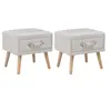 Image de Tables de chevet 2 pcs Blanc 40x35x40 cm Similicuir