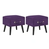Image de Tables de chevet 2 pcs Violet foncé 40x35x40 cm Velours