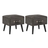 Image de Tables de chevet 2 pcs Gris 40x35x40 cm Velours