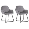 Image de Chaises de salle à manger 2 pcs Gris Velours