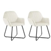 Image de Lot de 2 chaise interieur non pliable en plastique H. 84 cm beige