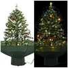 Image de Arbre de Noël neigeux avec base de parapluie Vert 75 cm