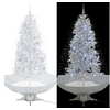 Image de Arbre de Noël neigeux avec base de parapluie Blanc 190 cm