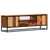 Image de Meuble TV 120 x 30 x 40 cm Bois de récupération massif et acier
