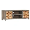 Image de Meuble TV Gris 120 x 30 x 40 cm Bois massif de manguier