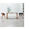 Image de Chaise à manger gris bois courbé et tissu