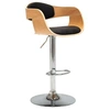 Image de Chaise de bar en bois non pliable H. 87 cm interieur noir