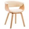 Image de Chaise en bois pliable H. 72 cm interieur beige