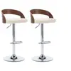 Image de Lot de 2 chaise de bar interieur non pliable H. 100.5 cm en bois beige