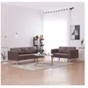 Image de Ensemble de canapé 2 pcs Tissu Taupe