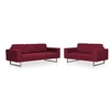 Image de Ensemble de canapé 2 pcs Tissu Rouge bordeaux