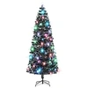 Image de Arbre de Noël pré éclairé avec support 240 cm fibre optique